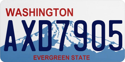 WA license plate AXD7905