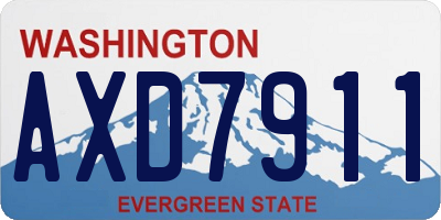 WA license plate AXD7911