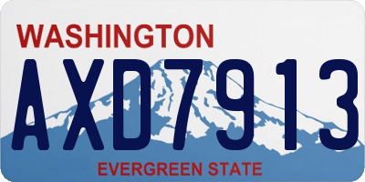 WA license plate AXD7913