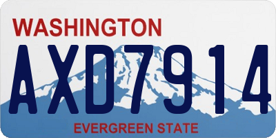 WA license plate AXD7914
