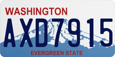 WA license plate AXD7915