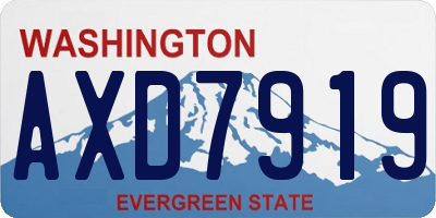 WA license plate AXD7919