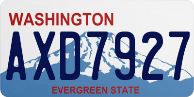 WA license plate AXD7927