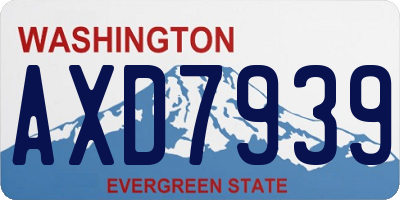 WA license plate AXD7939