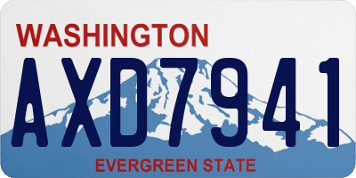 WA license plate AXD7941