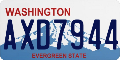 WA license plate AXD7944