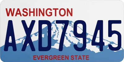 WA license plate AXD7945