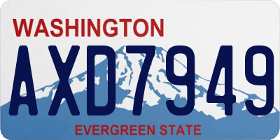 WA license plate AXD7949