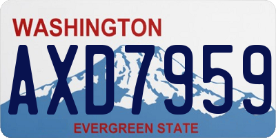 WA license plate AXD7959