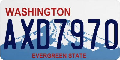 WA license plate AXD7970