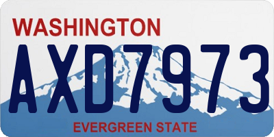 WA license plate AXD7973