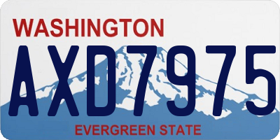 WA license plate AXD7975