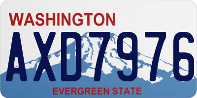 WA license plate AXD7976