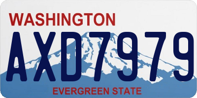 WA license plate AXD7979