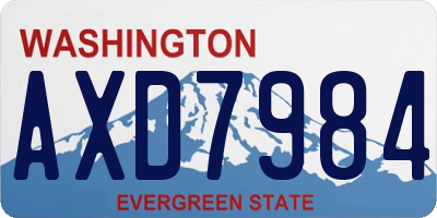 WA license plate AXD7984