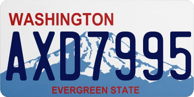 WA license plate AXD7995