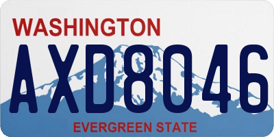 WA license plate AXD8046
