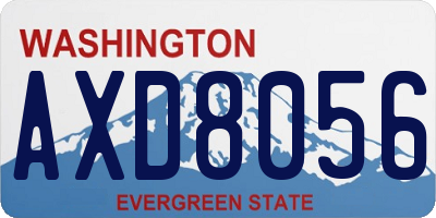 WA license plate AXD8056