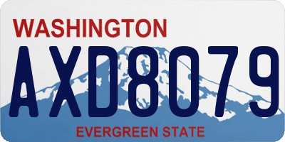 WA license plate AXD8079