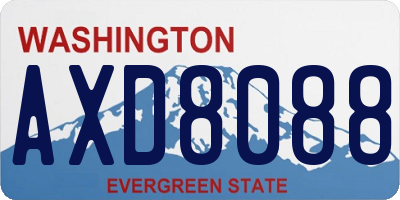 WA license plate AXD8088