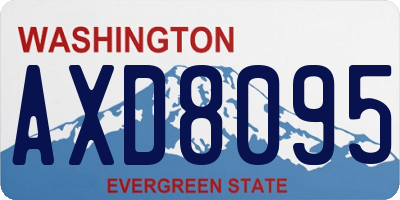 WA license plate AXD8095