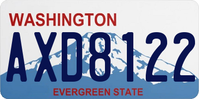 WA license plate AXD8122