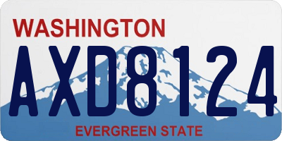 WA license plate AXD8124