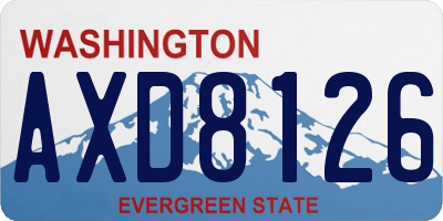 WA license plate AXD8126