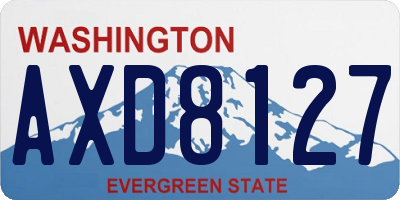 WA license plate AXD8127