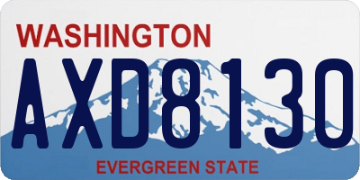 WA license plate AXD8130
