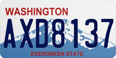 WA license plate AXD8137