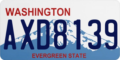 WA license plate AXD8139