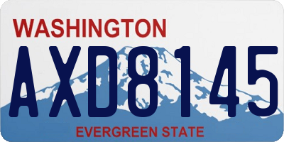WA license plate AXD8145
