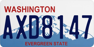 WA license plate AXD8147