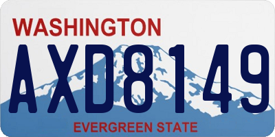 WA license plate AXD8149