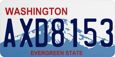 WA license plate AXD8153