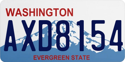 WA license plate AXD8154