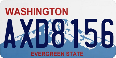 WA license plate AXD8156