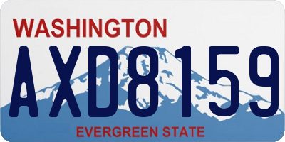 WA license plate AXD8159