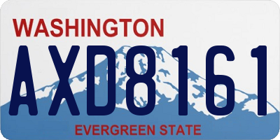 WA license plate AXD8161