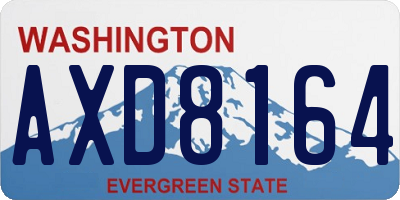 WA license plate AXD8164