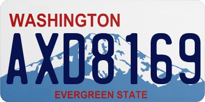 WA license plate AXD8169