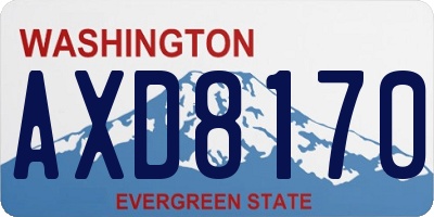WA license plate AXD8170