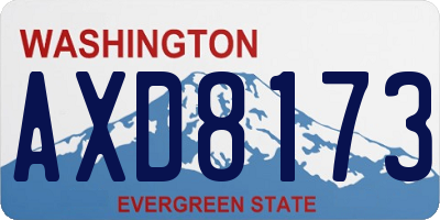 WA license plate AXD8173