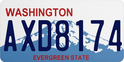 WA license plate AXD8174