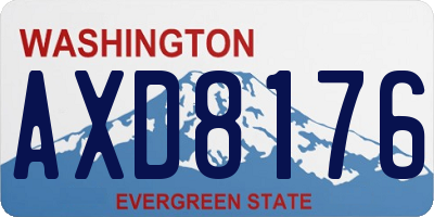 WA license plate AXD8176
