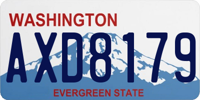 WA license plate AXD8179
