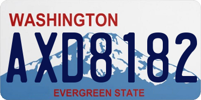 WA license plate AXD8182