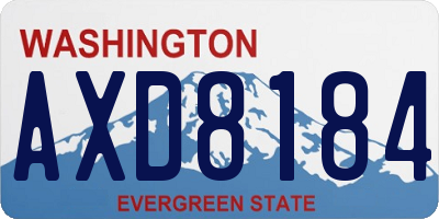 WA license plate AXD8184