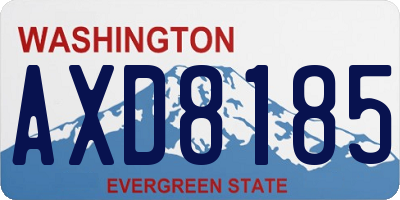 WA license plate AXD8185